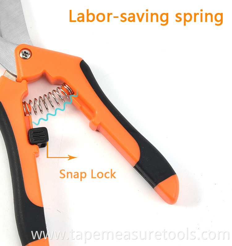 Curved head gardening scissors good quality garden pruning shears non-slip labor-saving flower branches tree branch shears